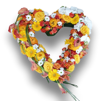 Coeur floral ajouré Douces Pensées