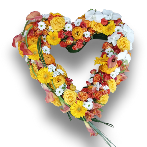 Coeur floral ajouré Douces Pensées