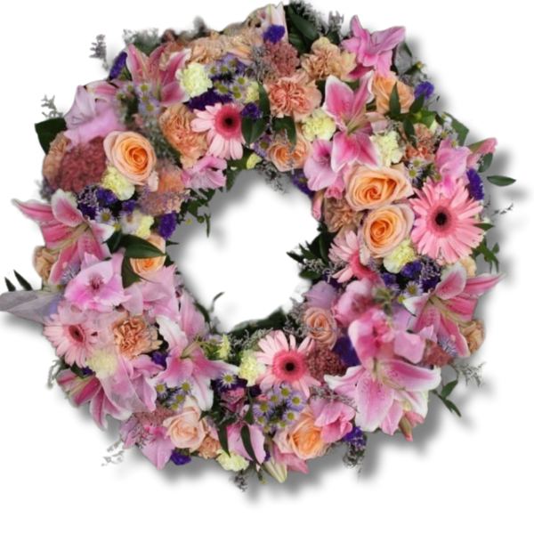 Couronne florale Pink Lily